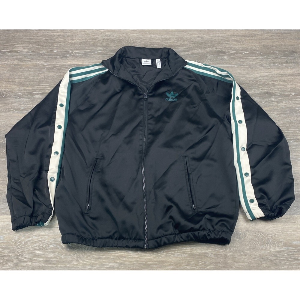Adidas  Originals Black AdiBreak Track Jacket Size XS Green Black White Buttons